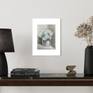 White Flowers in Pot matted, unframed