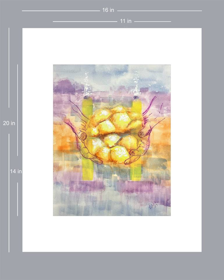 Original Impressionism Religion Painting by Rhonda Roth