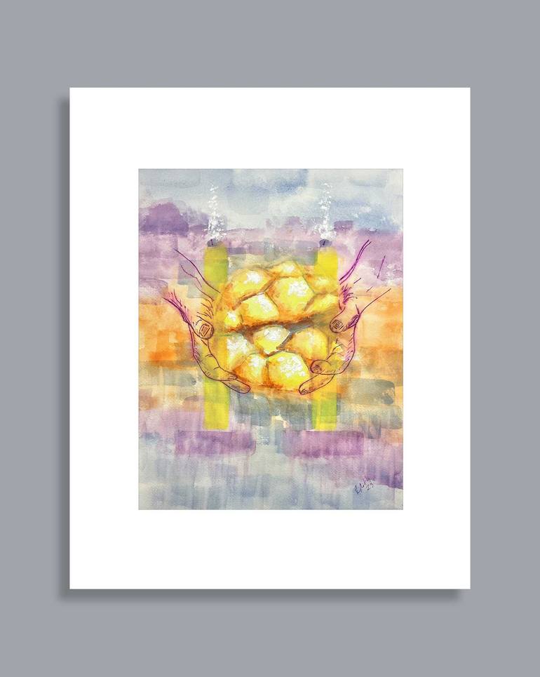 Original Impressionism Religion Painting by Rhonda Roth