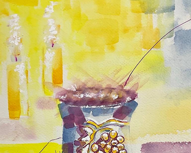 Original Impressionism Religion Painting by Rhonda Roth