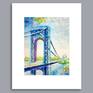 George Washington Bridge with white mat