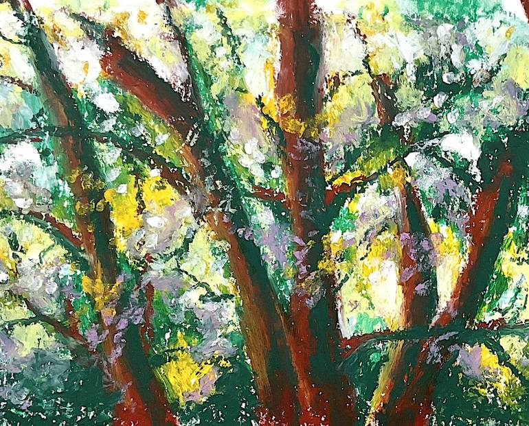 Original Painterly Abstraction Nature Painting by rhonda roth