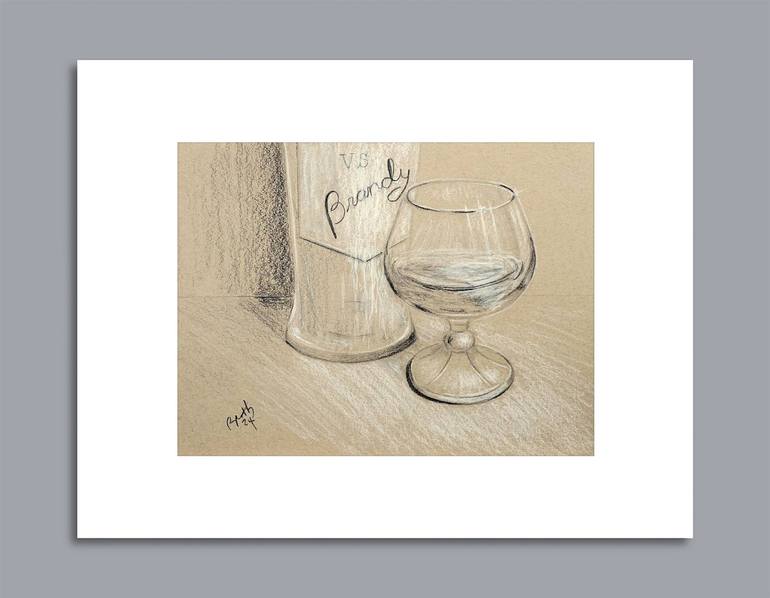 Original Realism Still Life Drawing by rhonda roth