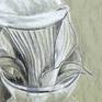 Calla Lily in Glass Vase detail