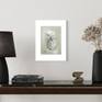 Calla Lily in Glass Vase matted, unframed