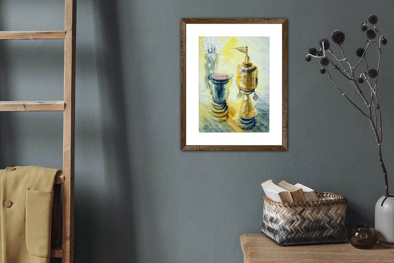 Original Impressionism Religion Painting by Rhonda Roth