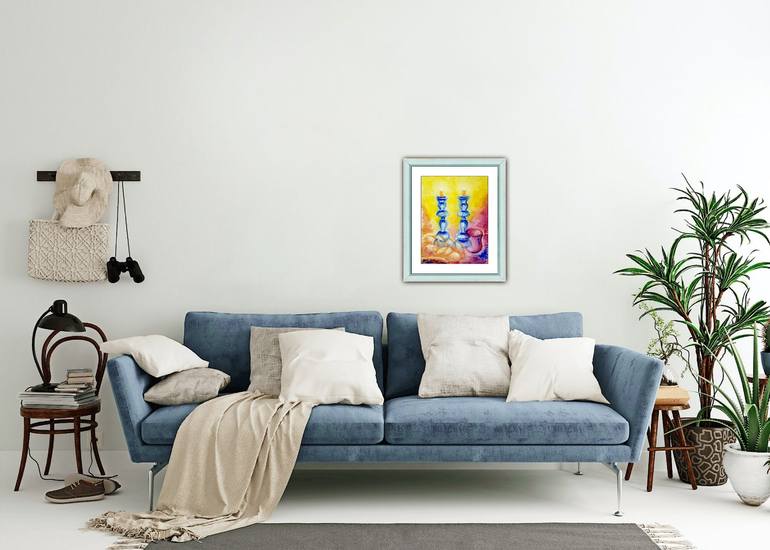 Original Impressionism Religion Painting by Rhonda Roth