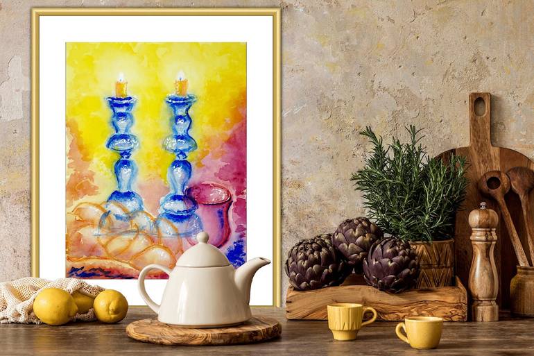 Original Impressionism Religion Painting by Rhonda Roth