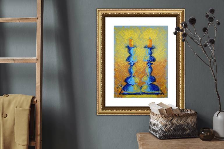 Original Impressionism Religion Painting by Rhonda Roth