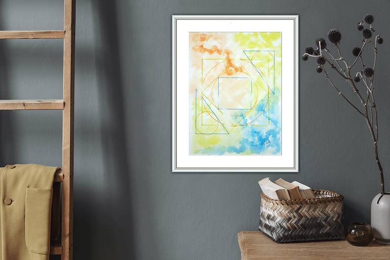 Original Abstract Drawing by Rhonda Roth