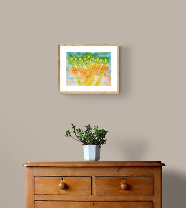 Original Abstract Religion Painting by Rhonda Roth