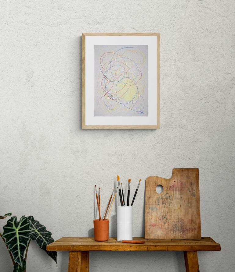 Original Abstract Drawing by Rhonda Roth
