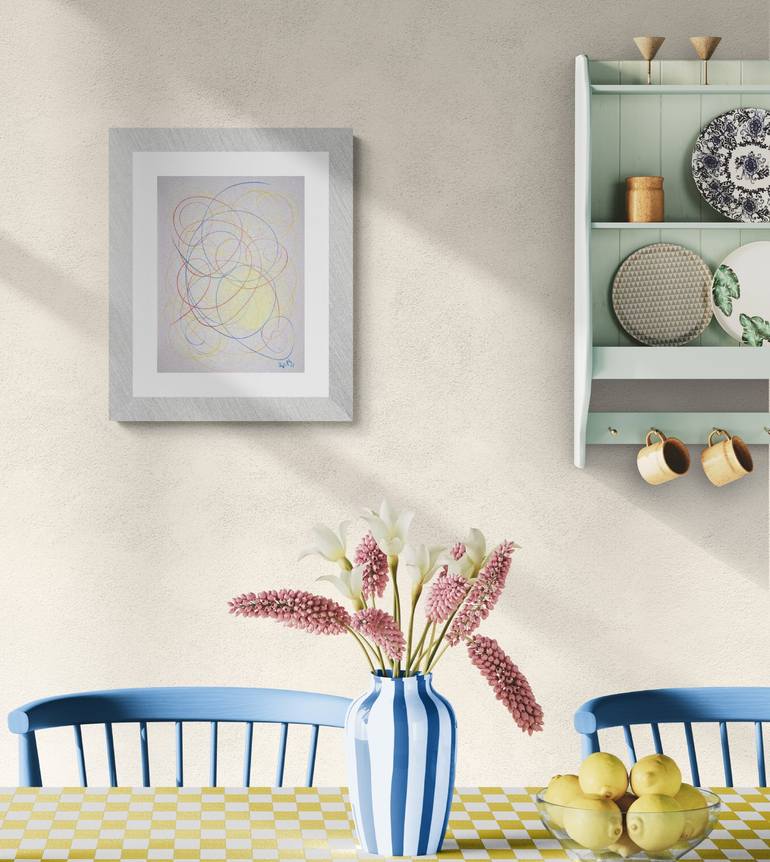 Original Abstract Drawing by Rhonda Roth
