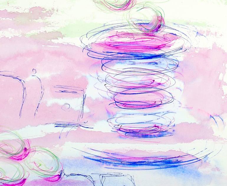 Original Abstract Religion Drawing by Rhonda Roth