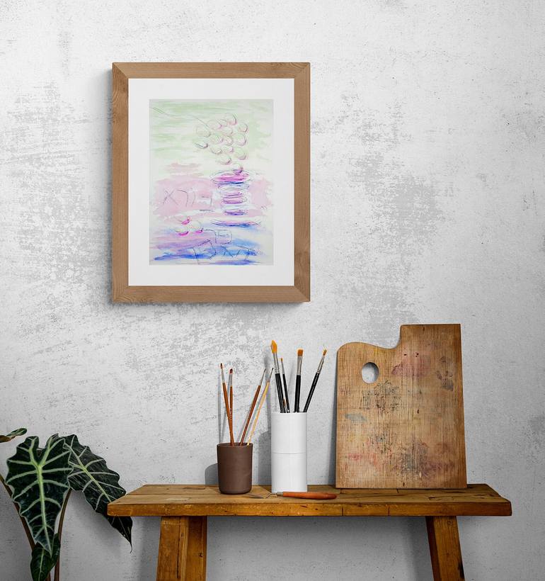 Original Abstract Religion Drawing by Rhonda Roth