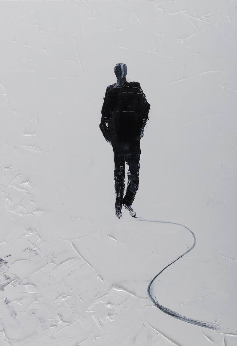 Original Abstract Men Painting by Stefania Roman