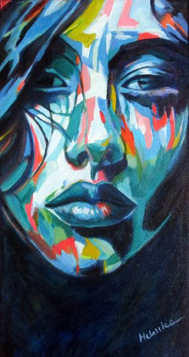 Print of Abstract Portrait Paintings by Helena Wierzbicki