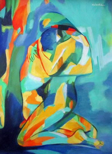 Original Abstract Love Paintings by Helena Wierzbicki