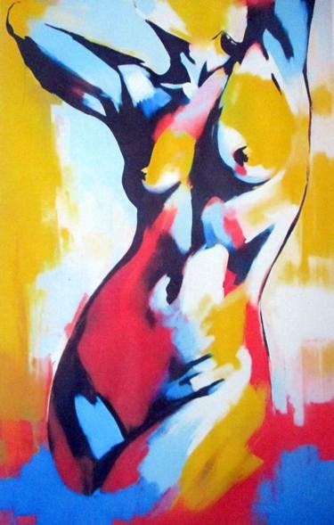 Original Abstract Nude Paintings by Helena Wierzbicki