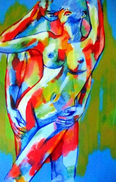 Original Figurative Erotic Painting by Helena Wierzbicki