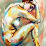 ''Embraced By Light'' - Abstract Female Nude by Helena Wierzbicki