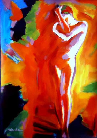 Original Expressionism Nude Paintings by Helena Wierzbicki