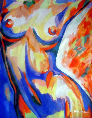 Original Expressionism Nude Paintings by Helena Wierzbicki