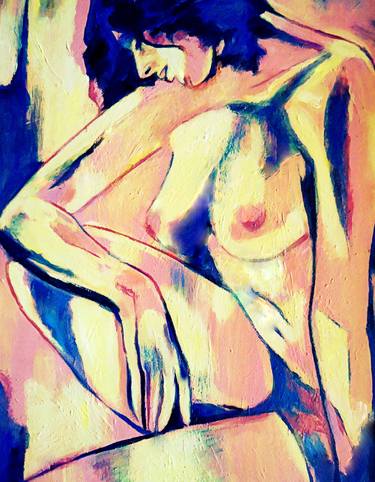 Original Abstract Nude Paintings by Helena Wierzbicki