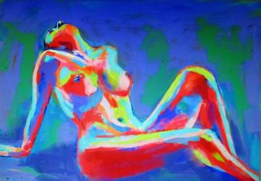 "Nude in blue and red" thumb