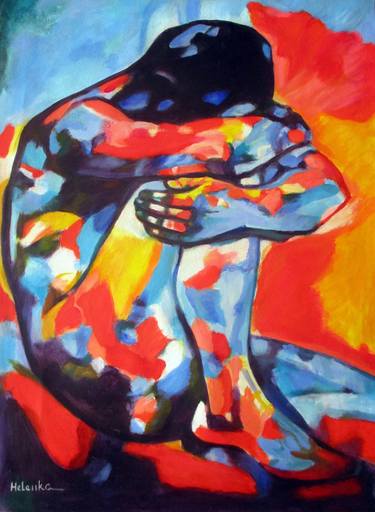 Print of Abstract Men Paintings by Helena Wierzbicki