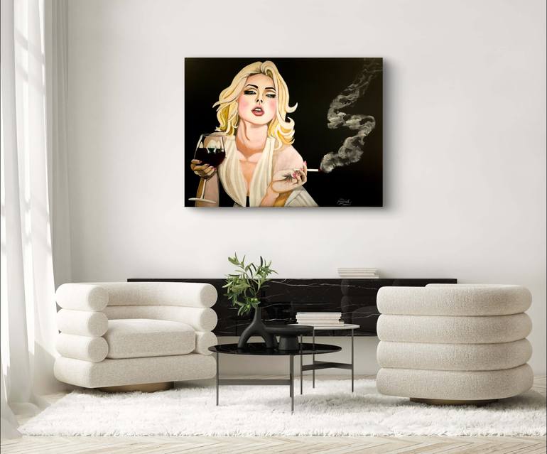 Original Photorealism Women Painting by Moira Briel