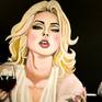 Wine with Marilyn Monroe close up