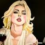 Wine with Marilyn Monroe close up