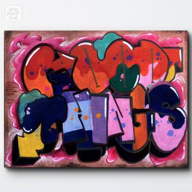 Original Abstract Expressionism Graffiti Paintings by Maliki Ibnoe Kuntjoro
