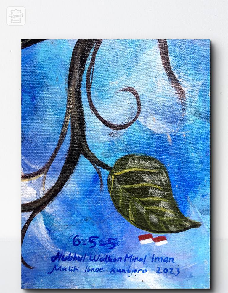 Original Abstract Expressionism Religion Painting by Maliki Ibnoe Kuntjoro
