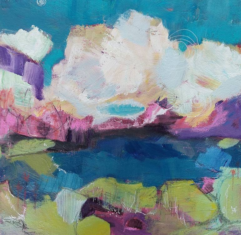 Original Abstract Landscape Painting by Rosie Wolf Williams