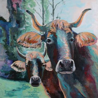 Original Figurative Animal Paintings by Christa Riemann