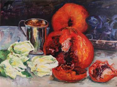 Original Expressionism Still Life Paintings by Christa Riemann