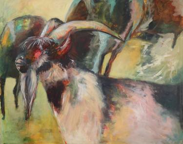 Original Figurative Animal Paintings by Christa Riemann