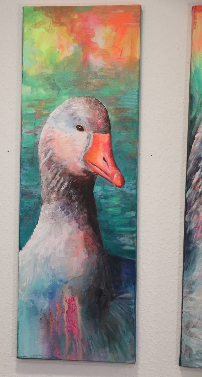 Original Figurative Animal Painting by Christa Riemann