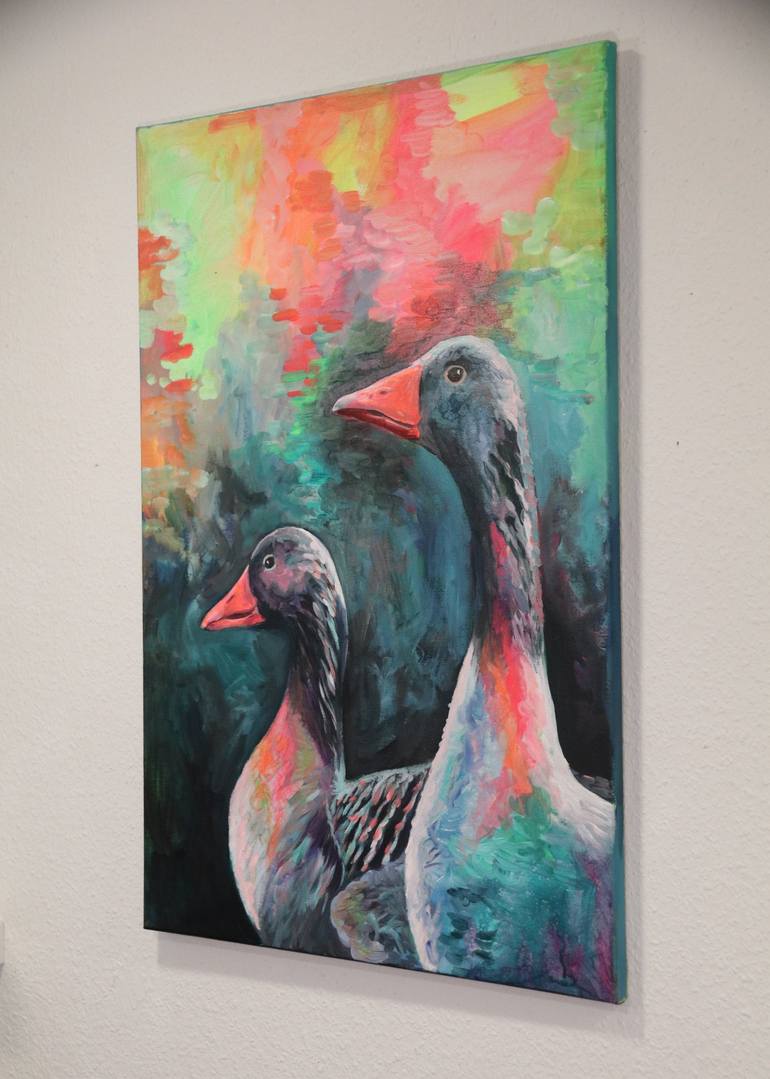 Original Figurative Animal Painting by Christa Riemann