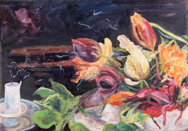 Original Expressionism Still Life Paintings by Christa Riemann