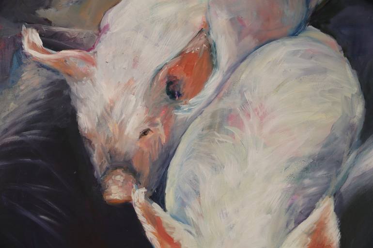 Original Figurative Animal Painting by Christa Riemann