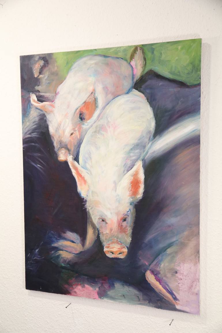 Original Figurative Animal Painting by Christa Riemann