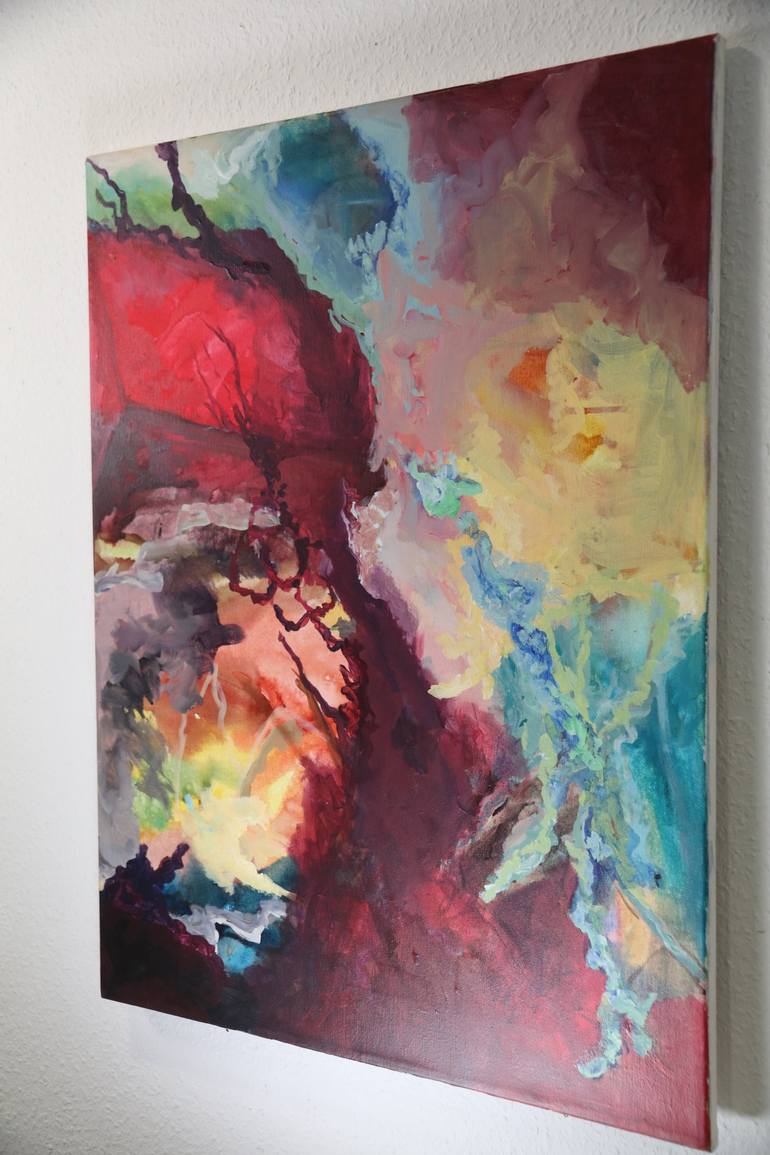 Original Abstract Expressionism Abstract Painting by Christa Riemann