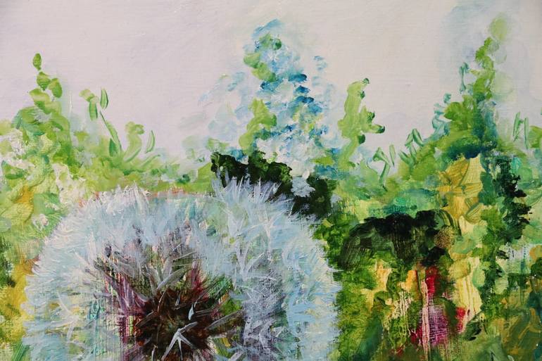 Original Abstract Expressionism Botanic Painting by Christa Riemann