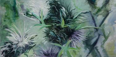 Original Abstract Expressionism Botanic Paintings by Christa Riemann