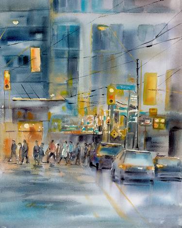 Original Impressionism Cities Painting by Winnie Chen