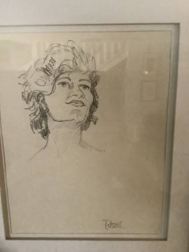 Original Portraiture Women Drawings by Russ Miller