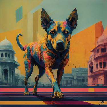 Original Pop Art Dogs Digital by Syed Mehdi